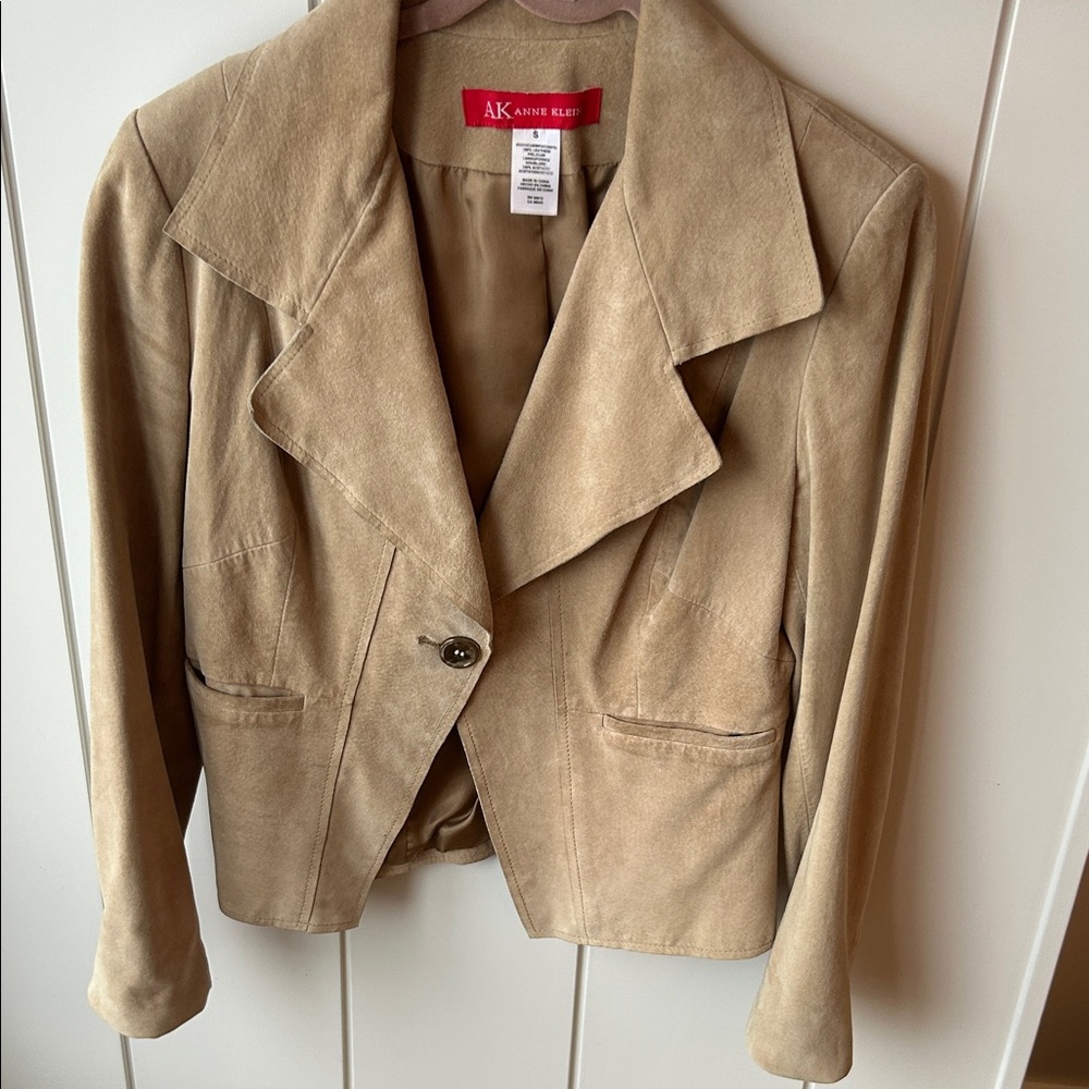 Anne Klein Suede Beige Women's Blazer